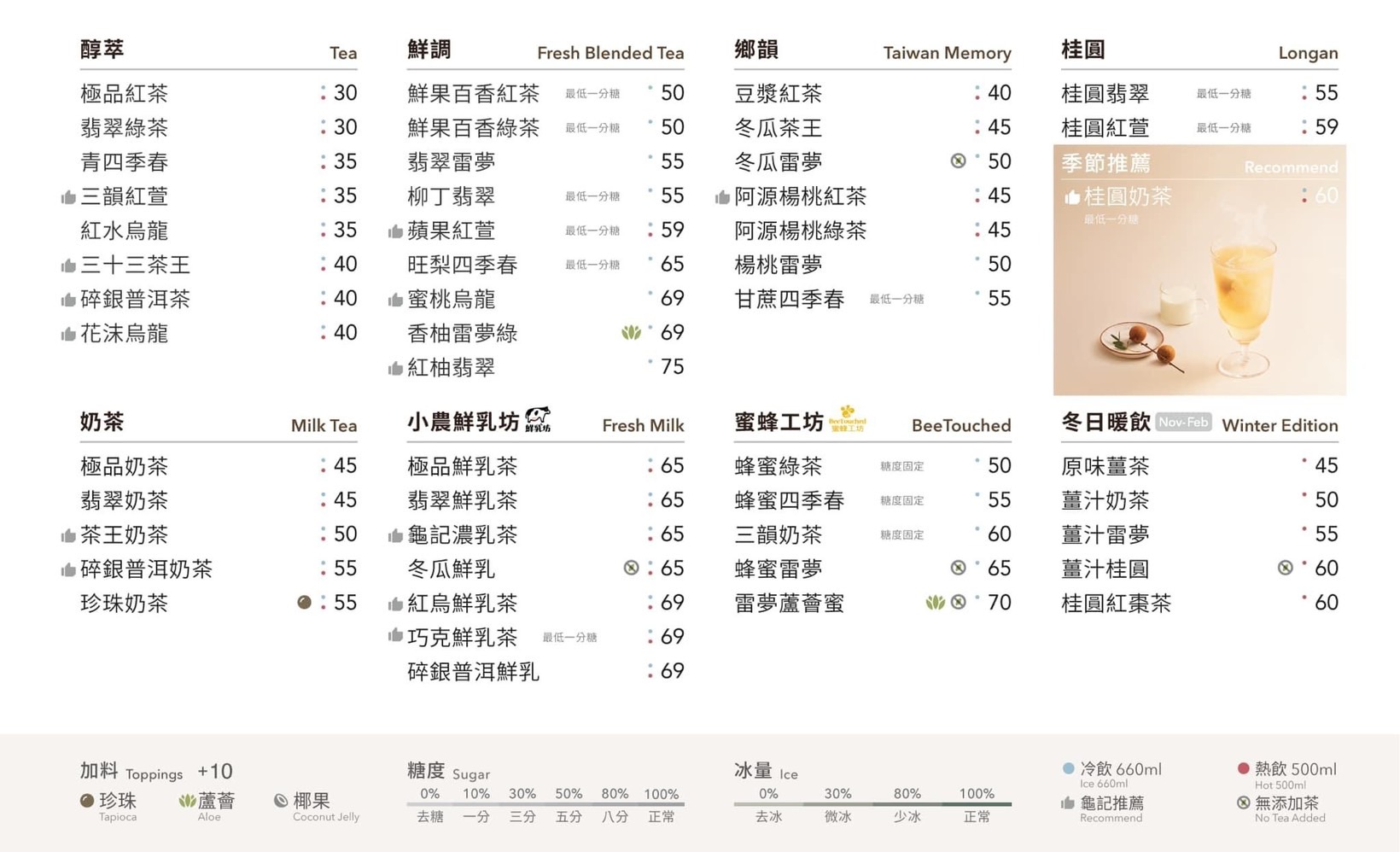 龜記茗品-菜單-中南部地區